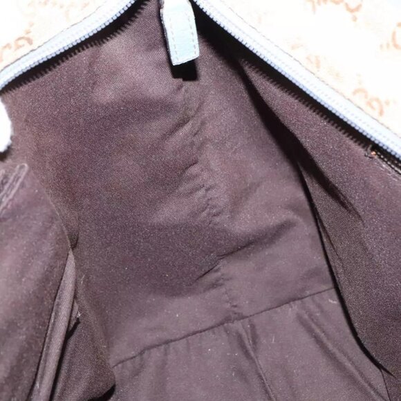 GUCCI GG Canvas Sherry Line Shoulder Bag Beige Blue Silver 131230 Auth 103323 - Picture 13 of 16